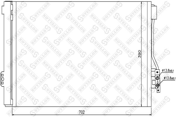 STELLOX 10-45132-SX Condenser, air conditioning