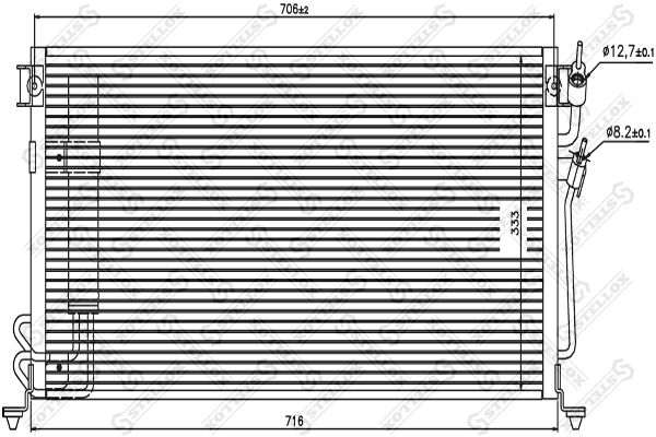 STELLOX 10-45136-SX Condenser, air conditioning
