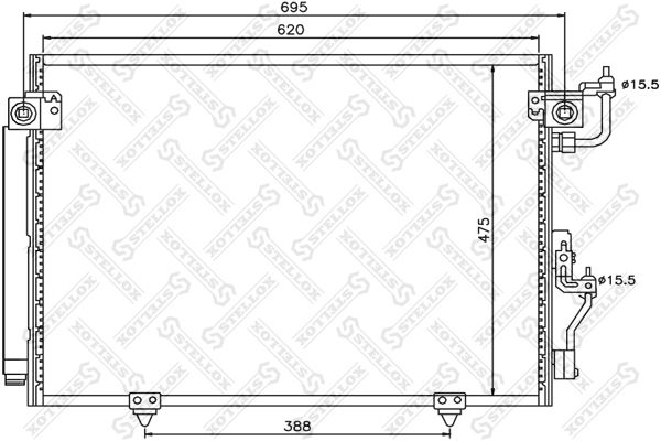 STELLOX 10-45138-SX Condenser, air conditioning