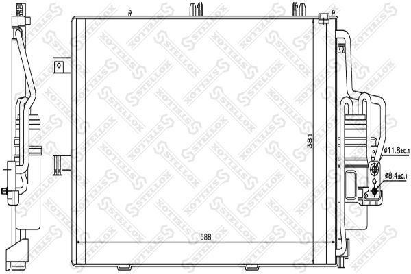 STELLOX 10-45142-SX Condenser, air conditioning