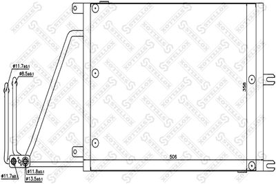 Condenser, air conditioning STELLOX 10-45143-SX