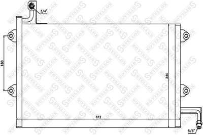 Condenser, air conditioning STELLOX 10-45161-SX