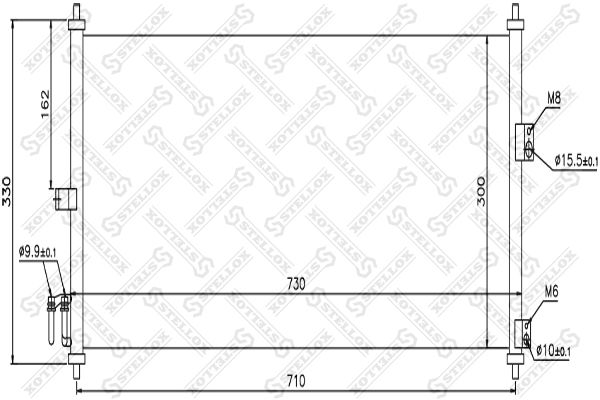 STELLOX 10-45170-SX Condenser, air conditioning