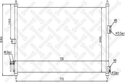Condenser, air conditioning STELLOX 10-45170-SX