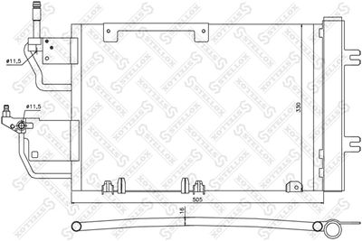 Condenser, air conditioning STELLOX 10-45173-SX