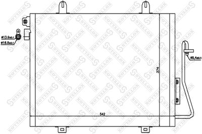 Condenser, air conditioning STELLOX 10-45175-SX