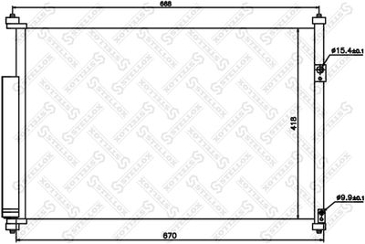 Condenser, air conditioning STELLOX 10-45176-SX