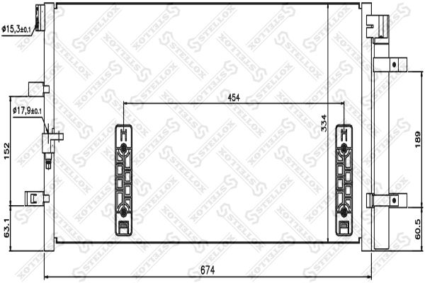STELLOX 10-45181-SX Condenser, air conditioning