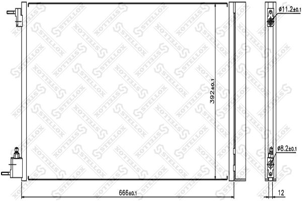STELLOX 10-45185-SX Condenser, air conditioning