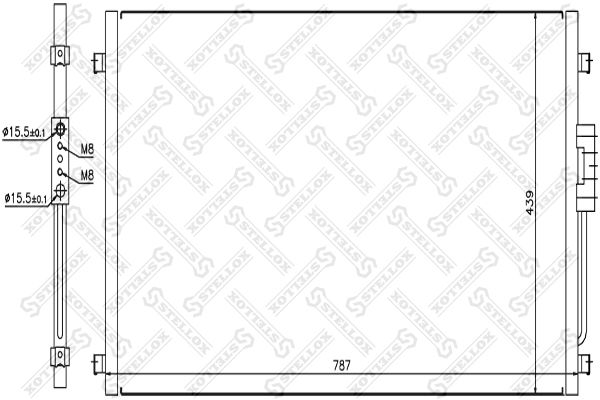 STELLOX 10-45186-SX Condenser, air conditioning