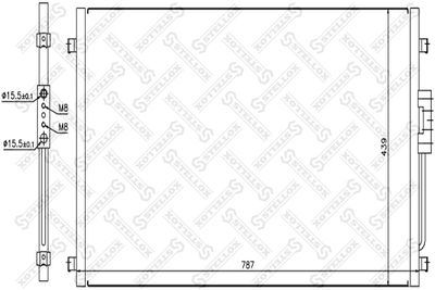 Condenser, air conditioning STELLOX 10-45186-SX