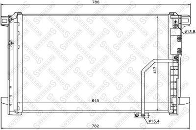 Condenser, air conditioning STELLOX 10-45190-SX