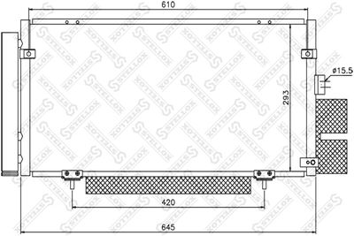 Condenser, air conditioning STELLOX 10-45193-SX