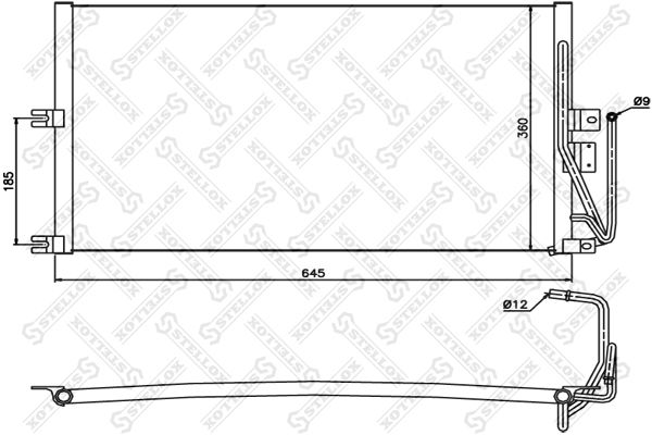 STELLOX 10-45194-SX Condenser, air conditioning
