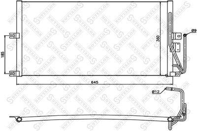 Condenser, air conditioning STELLOX 10-45194-SX