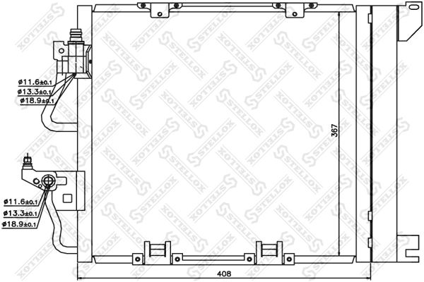STELLOX 10-45195-SX Condenser, air conditioning