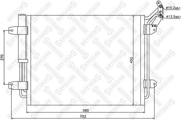 STELLOX 10-45198-SX Condenser, air conditioning
