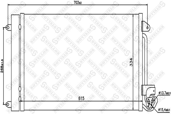 STELLOX 10-45199-SX Condenser, air conditioning