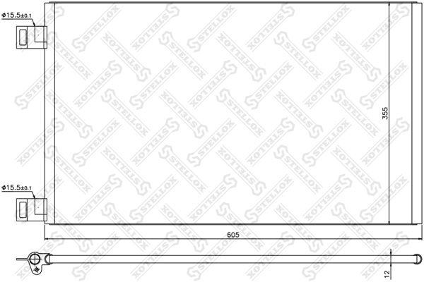 STELLOX 10-45201-SX Condenser, air conditioning