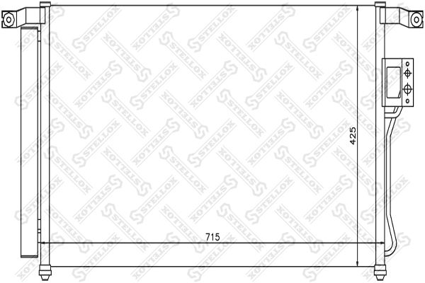 STELLOX 10-45203-SX Condenser, air conditioning