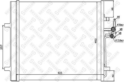 Condenser, air conditioning STELLOX 10-45207-SX