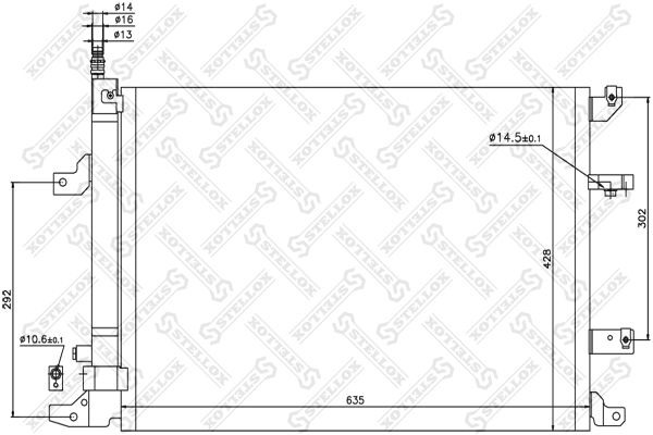 STELLOX 10-45214-SX Condenser, air conditioning
