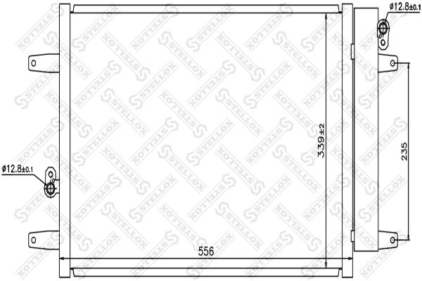 STELLOX 10-45217-SX Condenser, air conditioning