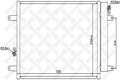Condenser, air conditioning STELLOX 10-45217-SX