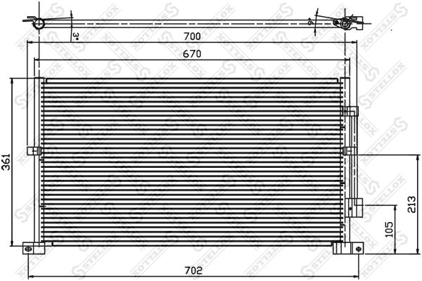 STELLOX 10-45218-SX Condenser, air conditioning