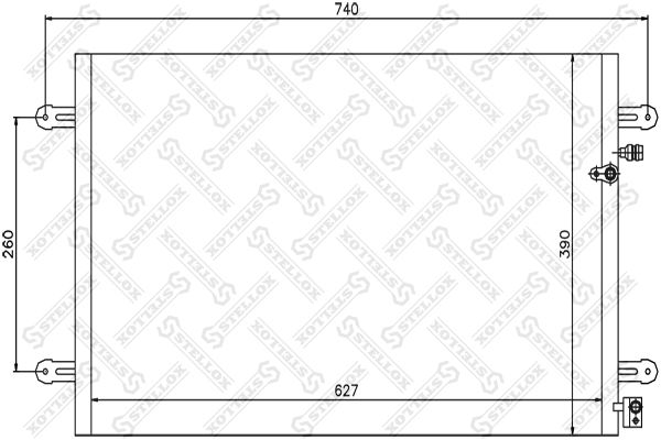 STELLOX 10-45219-SX Condenser, air conditioning