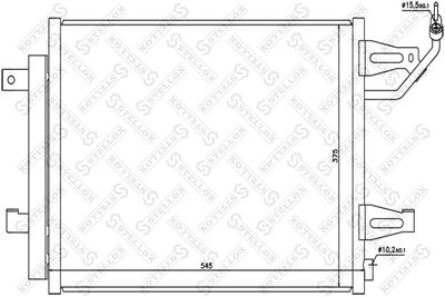Condenser, air conditioning STELLOX 10-45223-SX