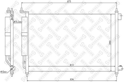 Condenser, air conditioning STELLOX 10-45224-SX
