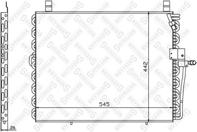Condenser, air conditioning STELLOX 10-45292-SX