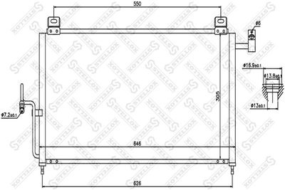 Condenser, air conditioning STELLOX 10-45331-SX