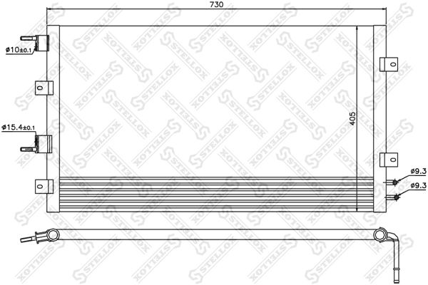 STELLOX 10-45372-SX Condenser, air conditioning