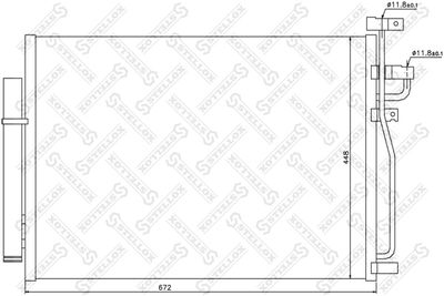 Condenser, air conditioning STELLOX 10-45380-SX