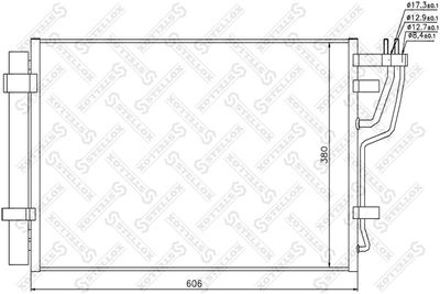 Condenser, air conditioning STELLOX 10-45381-SX