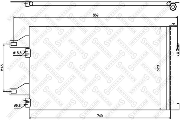 STELLOX 10-45407-SX Condenser, air conditioning