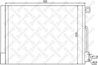 Condenser, air conditioning STELLOX 10-45416-SX