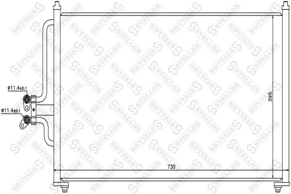 STELLOX 10-45459-SX Condenser, air conditioning
