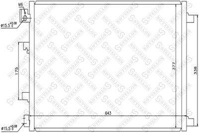 Condenser, air conditioning STELLOX 10-45484-SX