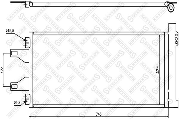STELLOX 10-45548-SX Condenser, air conditioning