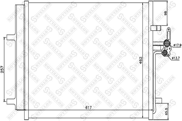 STELLOX 10-45562-SX Condenser, air conditioning