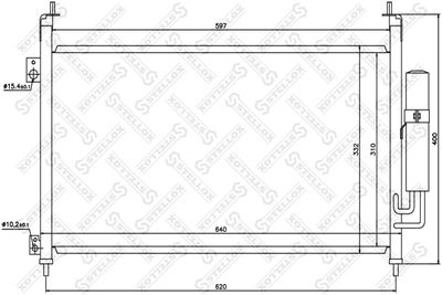 Condenser, air conditioning STELLOX 10-45564-SX