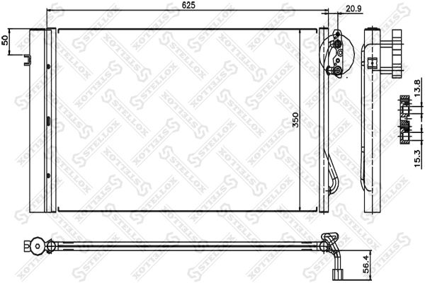 STELLOX 10-45575-SX Condenser, air conditioning
