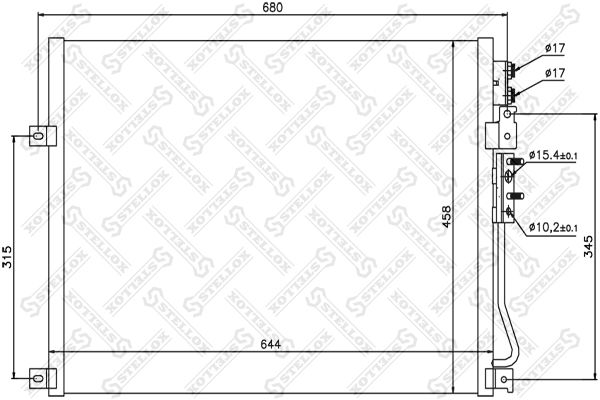 STELLOX 10-45576-SX Condenser, air conditioning