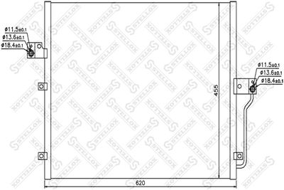 Condenser, air conditioning STELLOX 10-45578-SX
