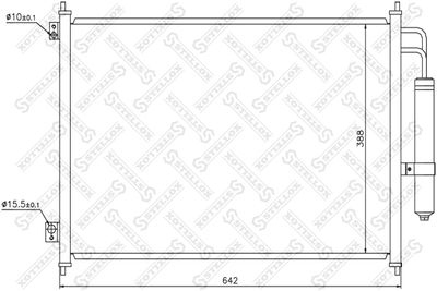Condenser, air conditioning STELLOX 10-45585-SX
