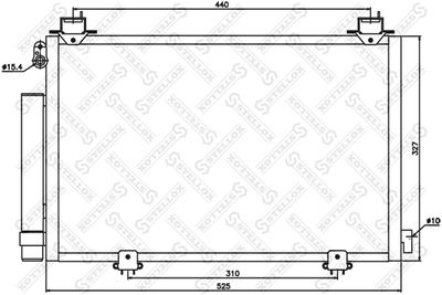Condenser, air conditioning STELLOX 10-45597-SX