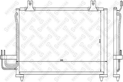 Condenser, air conditioning STELLOX 10-45626-SX